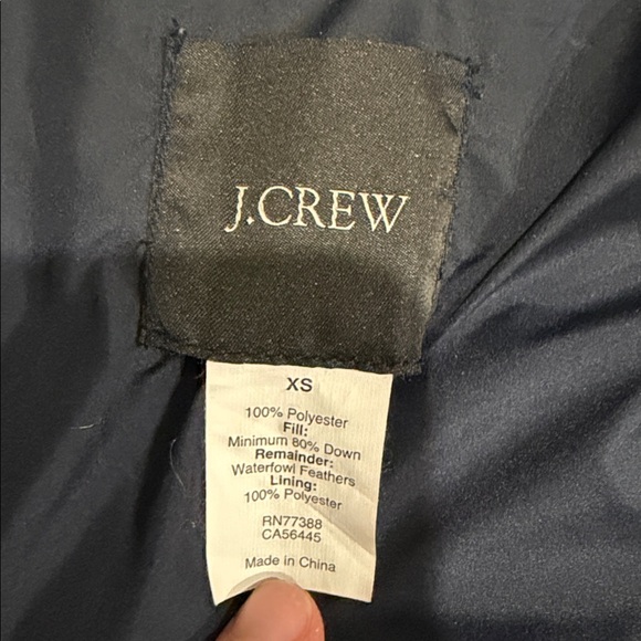 J. Crew Dark Blue Quilted Down Vest Size XS - Picture 8 of 12